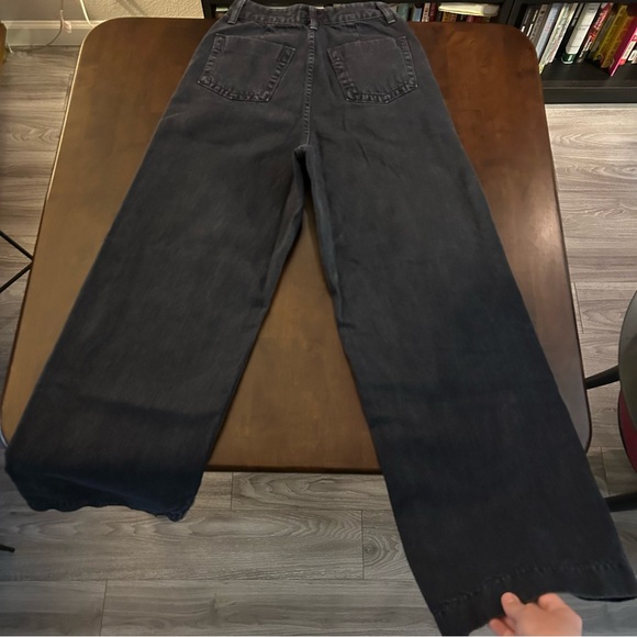 NWT Moia curved dyed denim black wide leg pant size S - Picture 16 of 16